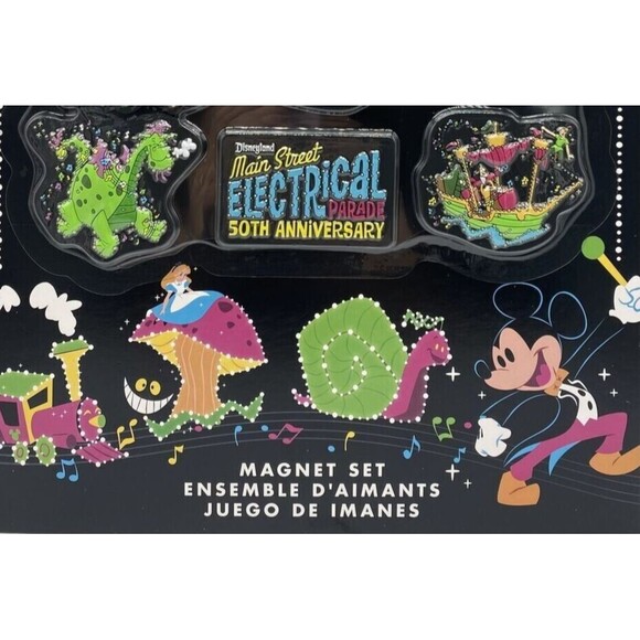 Disney Parks Mickey Main Street Electrical Parade 50th Anniversary 8 Magnet Set - Picture 3 of 4